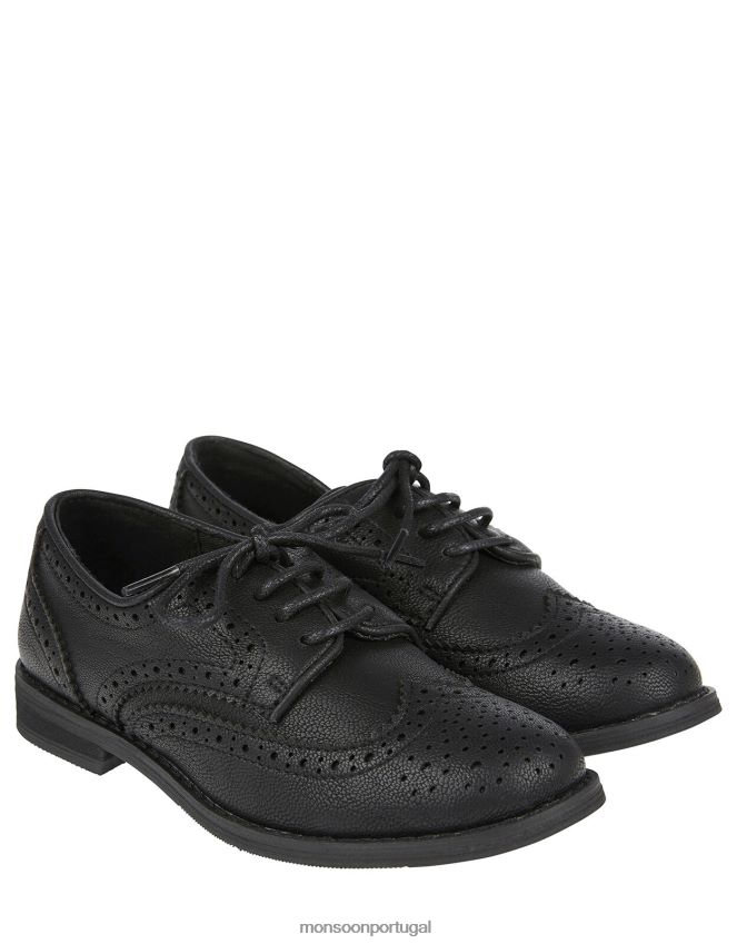 calçados sapato brogue preto Monsoon garoto preto RPLH8F2407