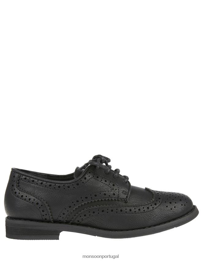 calçados sapato brogue preto Monsoon garoto preto RPLH8F2407