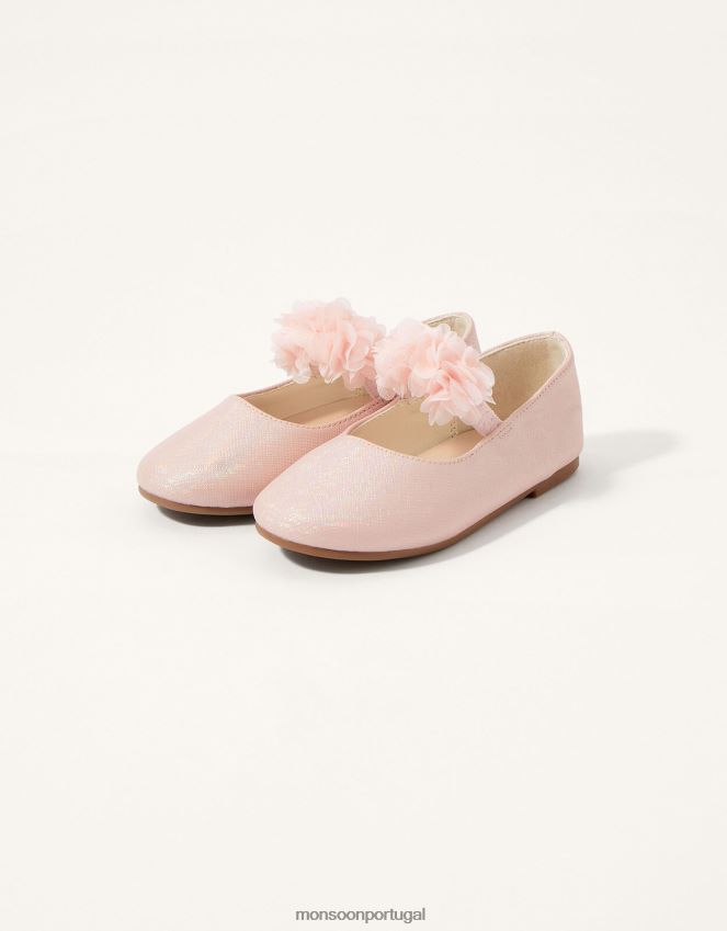 calçados sapato corpete rosa Monsoon crianças rosa RPLH8F2362