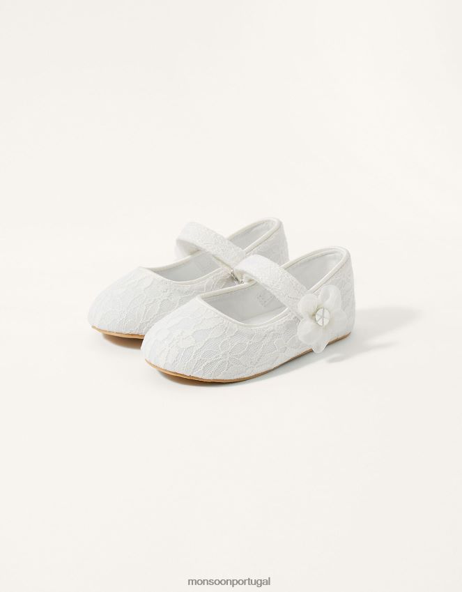 calçados sapatos de renda com arco marfim Monsoon crianças marfim RPLH8F2774
