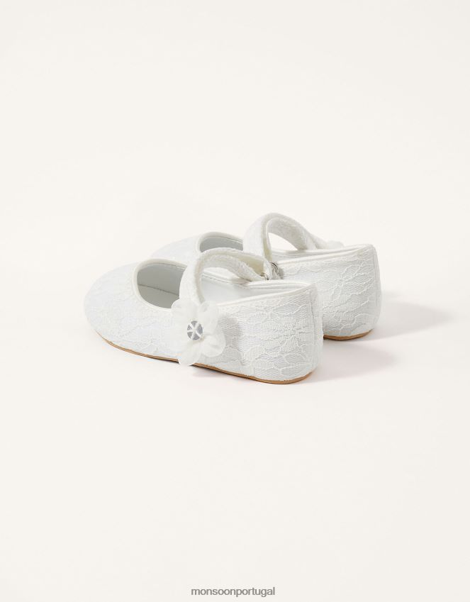 calçados sapatos de renda com arco marfim Monsoon crianças marfim RPLH8F2774