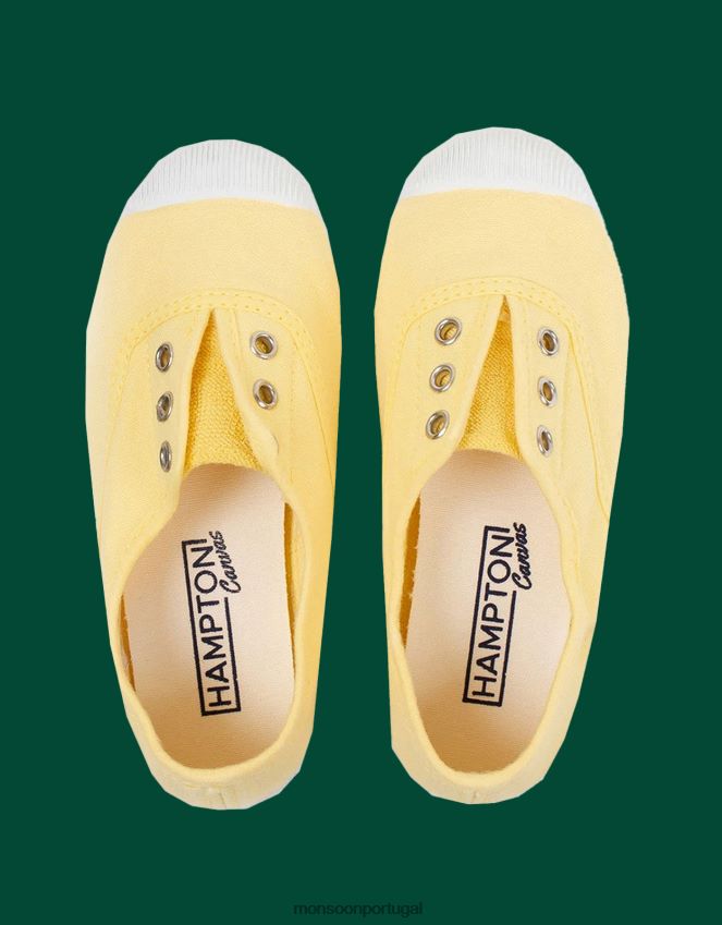 calçados hampton lona ameixa plimsolls amarelo Monsoon crianças amarelo (limão) RPLH8F2401
