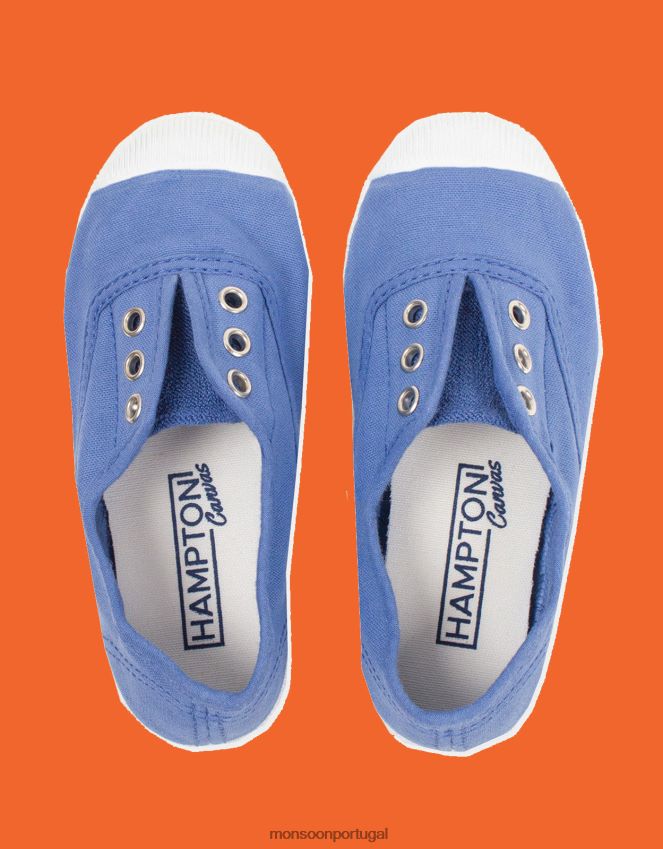 calçados hampton lona ameixa plimsolls azul Monsoon crianças azul (centáurea) RPLH8F2404