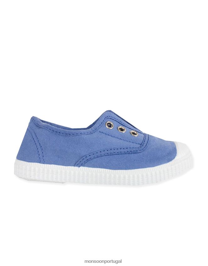 calçados hampton lona ameixa plimsolls azul Monsoon crianças azul (centáurea) RPLH8F2404