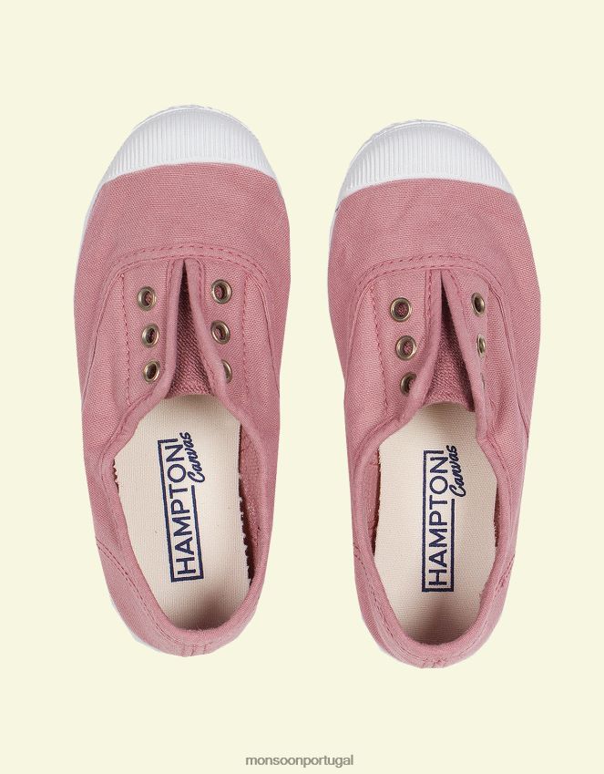 calçados hampton lona ameixa plimsolls rosa Monsoon crianças rosa (rosa escuro) RPLH8F2809