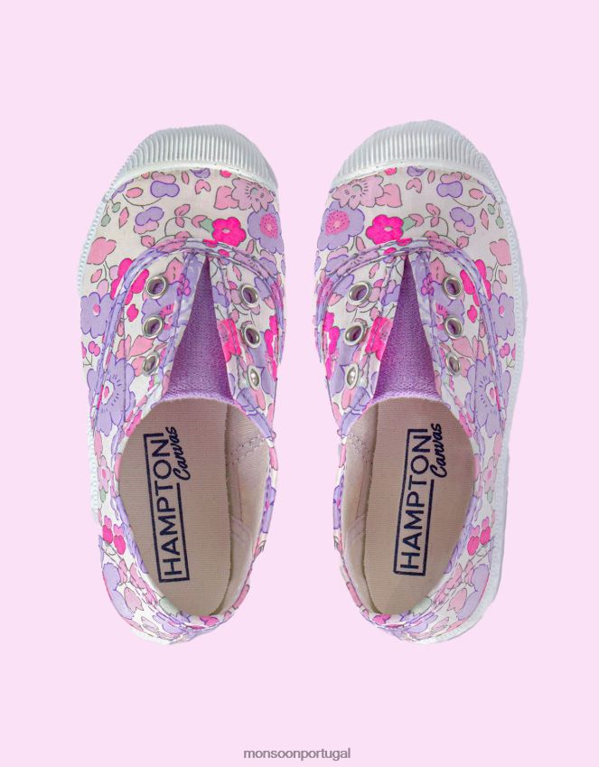 calçados hampton lona ameixa plimsolls roxo Monsoon crianças roxo (lilás) RPLH8F2395