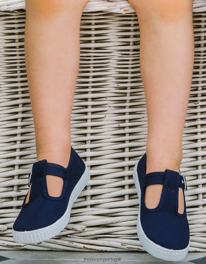 calçados hampton lona nantucket plimsolls azul Monsoon crianças azul-marinho) RPLH8F2389