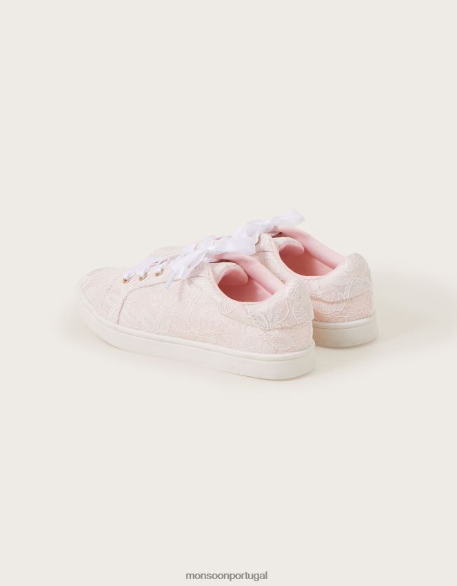 calçados treinadores de noiva Monsoon garota rosa RPLH8F1881