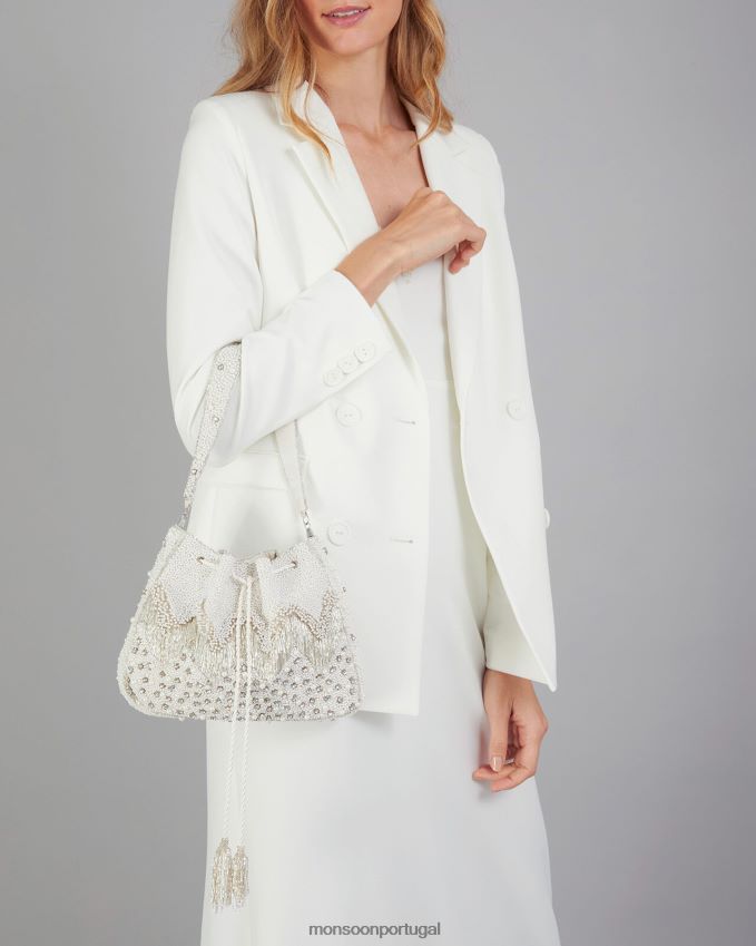 acessório bolsa bolsa embelezada perolada Monsoon mulheres à moda RPLH8F1299