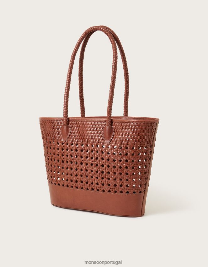 acessório bolsa de couro tecido Monsoon mulheres moda RPLH8F1458