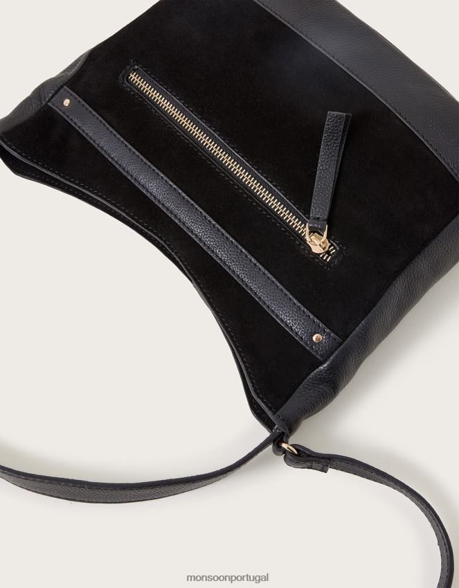 acessório bolsa de ombro de couro Monsoon mulheres moda RPLH8F1302