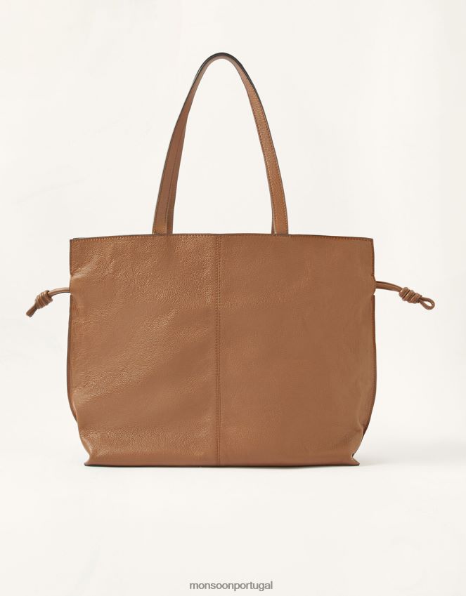 acessório bolsa grande de couro Monsoon mulheres moda RPLH8F692