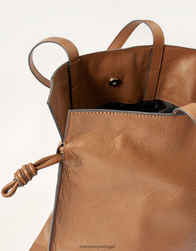 acessório bolsa grande de couro Monsoon mulheres moda RPLH8F692