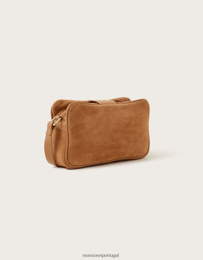 acessório bolsa transversal anos 70 em couro acolchoada Monsoon mulheres à moda RPLH8F1352