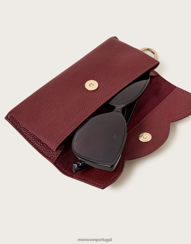 acessório estojo de óculos de vieira de couro Monsoon mulheres à moda RPLH8F1288