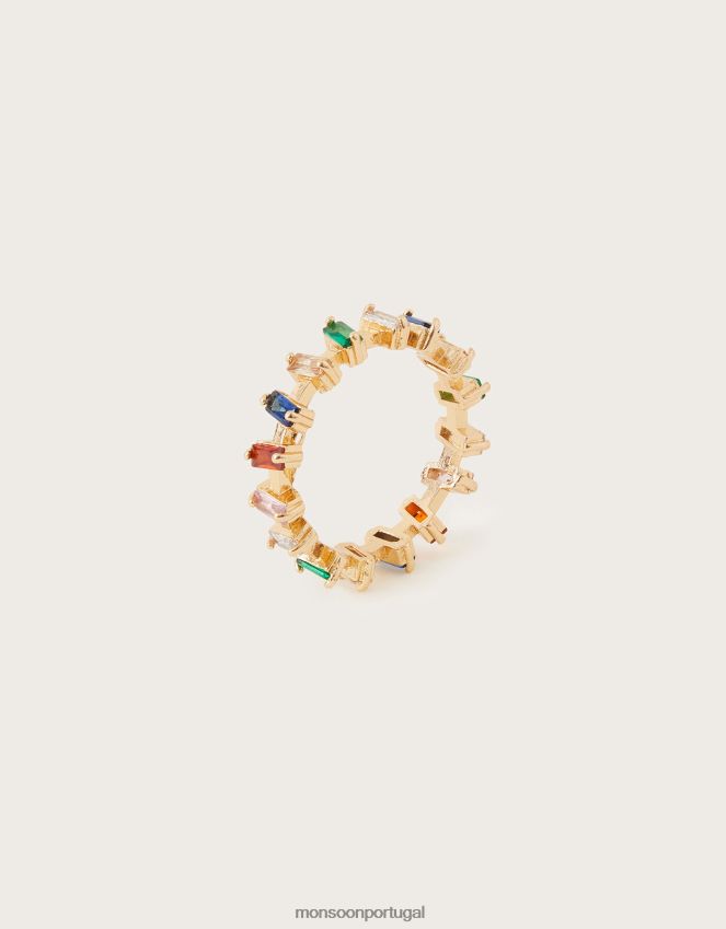 acessório anel de gema baguete Monsoon mulheres multi RPLH8F1435