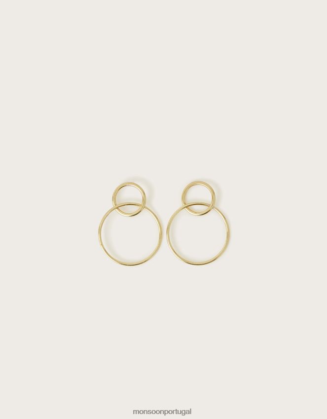 acessório brincos de argola dupla sibilia Monsoon mulheres à moda RPLH8F1319