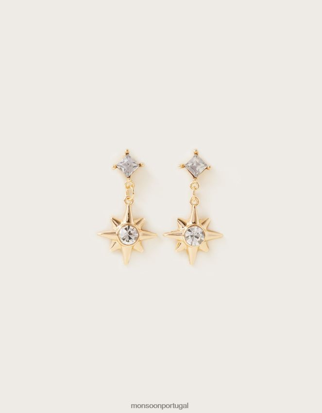 acessório brincos pequenos com estrela Monsoon mulheres à moda RPLH8F1298