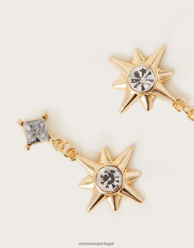 acessório brincos pequenos com estrela Monsoon mulheres à moda RPLH8F1298