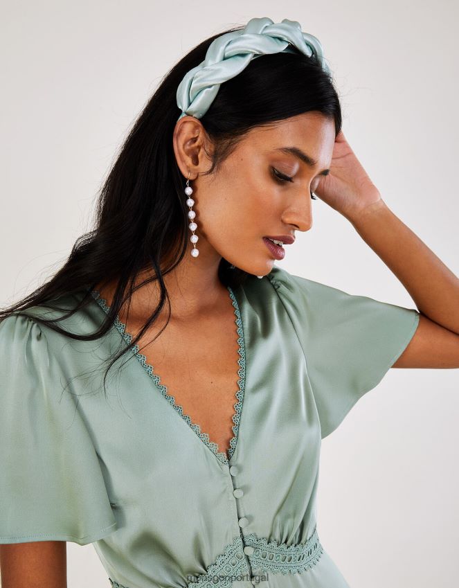 acessório faixa de trança Monsoon mulheres verde (sálvia) RPLH8F1334