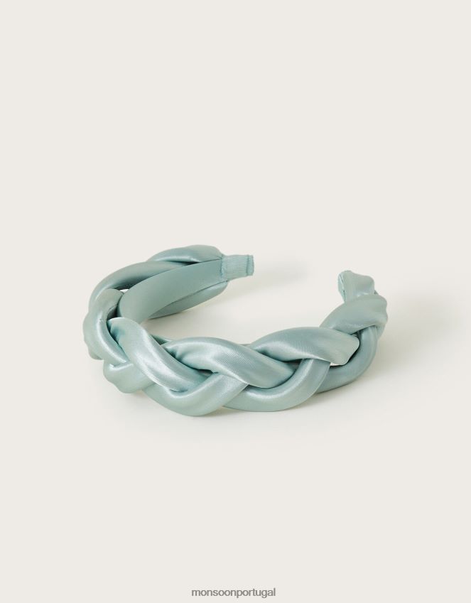 acessório faixa de trança Monsoon mulheres verde (sálvia) RPLH8F1334