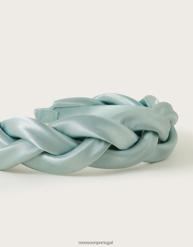 acessório faixa de trança Monsoon mulheres verde (sálvia) RPLH8F1334