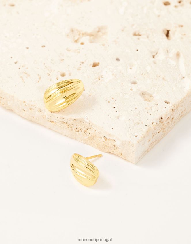 acessório tachas texturizadas banhadas a ouro Monsoon mulheres gracioso RPLH8F1449