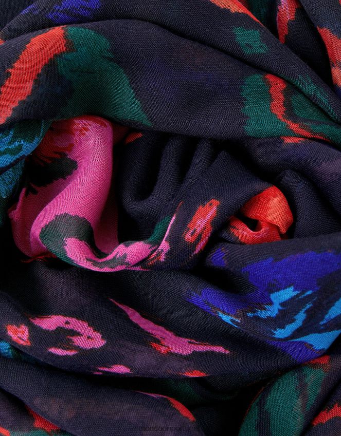 acessório lenço com estampa de coração Monsoon mulheres moda RPLH8F1194