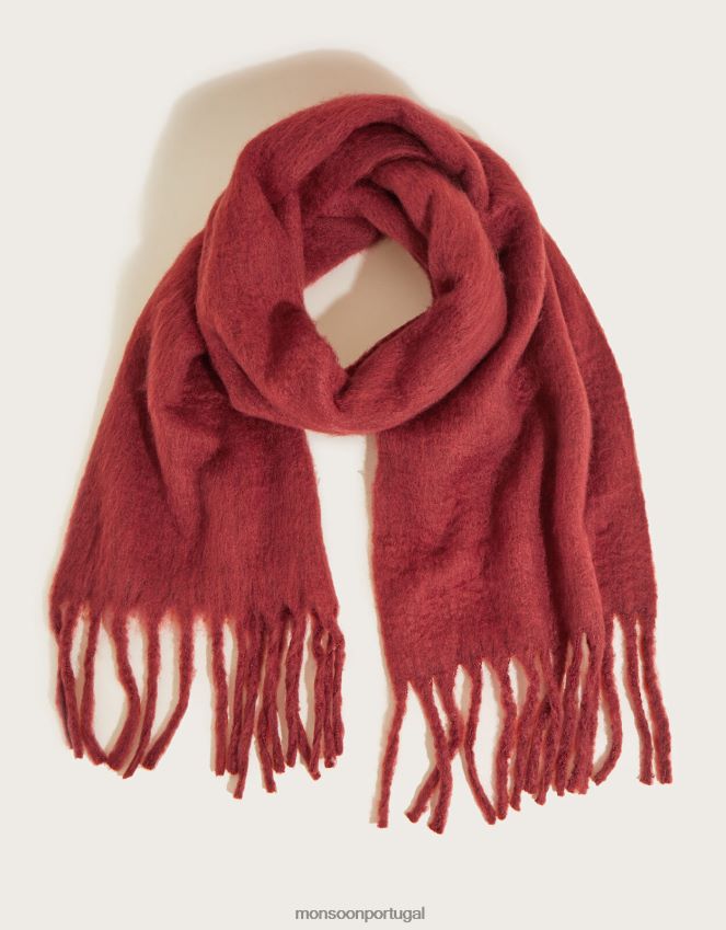 acessório lenço de manta com acabamento em borla Monsoon mulheres quente RPLH8F1416