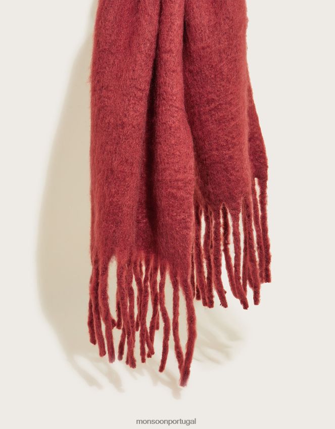 acessório lenço de manta com acabamento em borla Monsoon mulheres quente RPLH8F1416