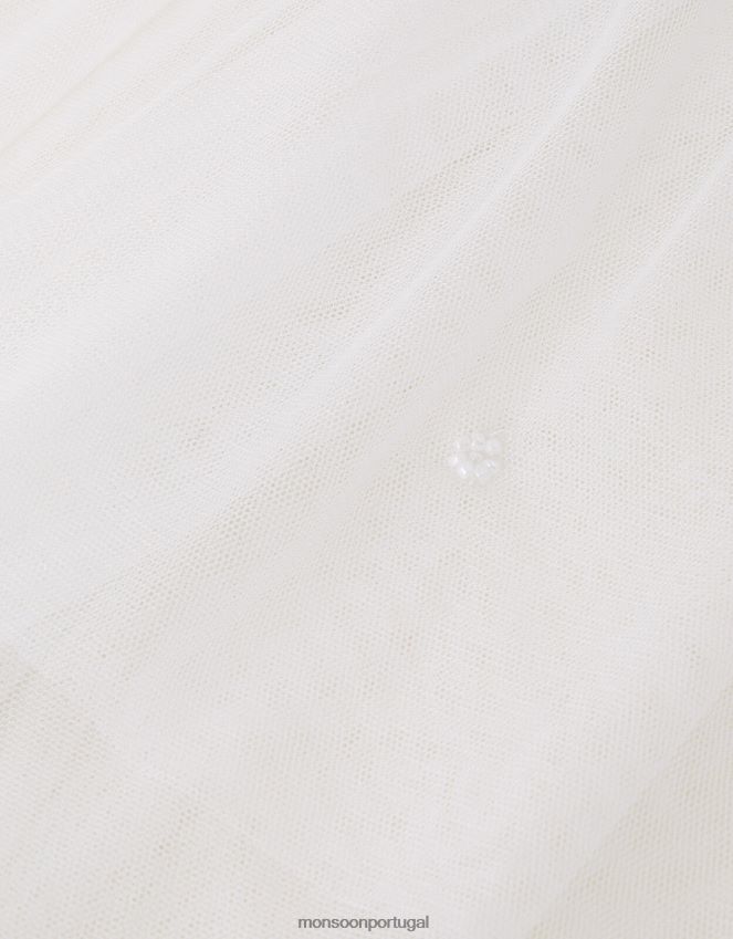 acessório véu embelezado com flor de pérola Monsoon mulheres à moda RPLH8F1296