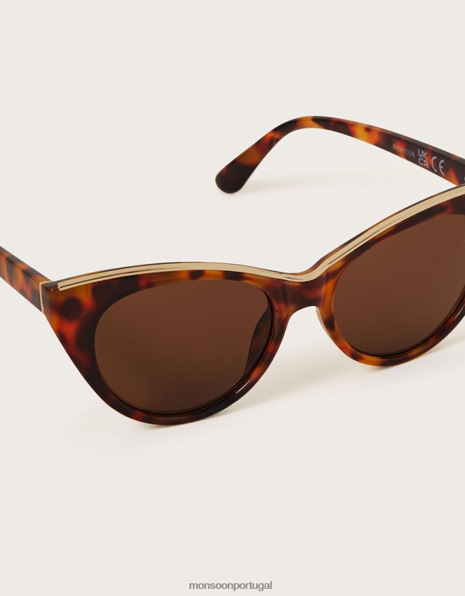 acessório óculos de sol cateye tartaruga Monsoon mulheres moda RPLH8F1227