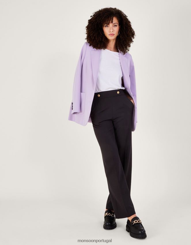 roupas calça com detalhe militar bridget Monsoon mulheres preto RPLH8F225