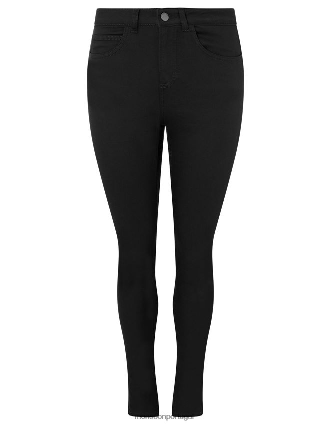 roupas calça jeans azura premium Monsoon mulheres preto RPLH8F1167