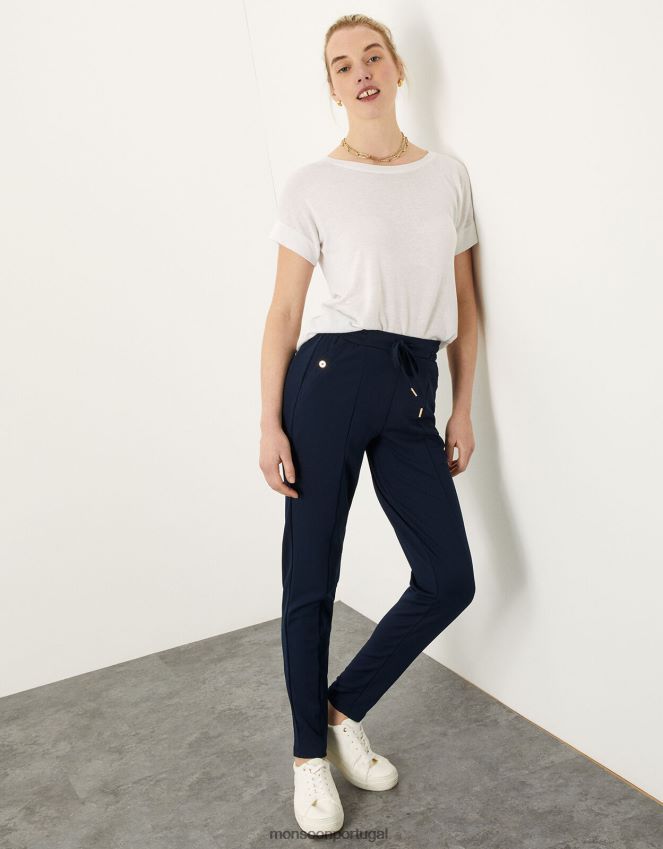 roupas calça jogger layla Monsoon mulheres azul-marinho) RPLH8F875