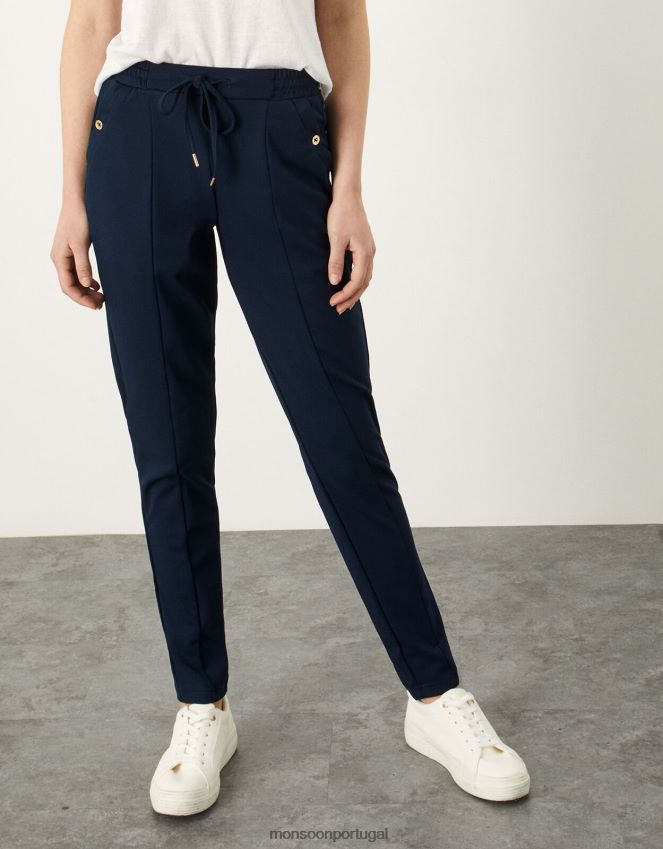 roupas calça jogger layla Monsoon mulheres azul-marinho) RPLH8F875