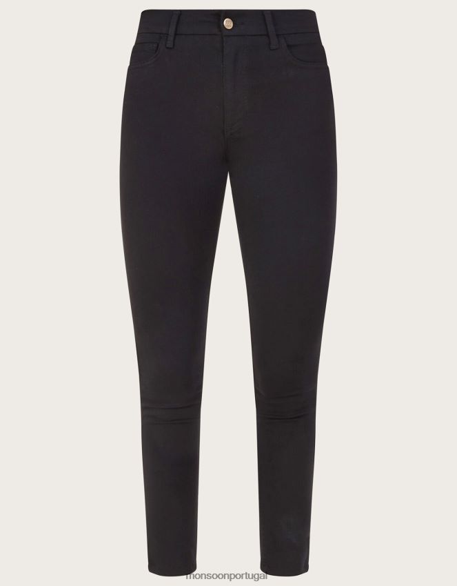 roupas calça justa Monsoon mulheres preto RPLH8F508