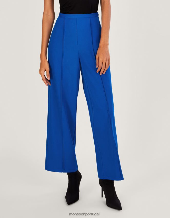 roupas calça larga lauren Monsoon mulheres azul RPLH8F728