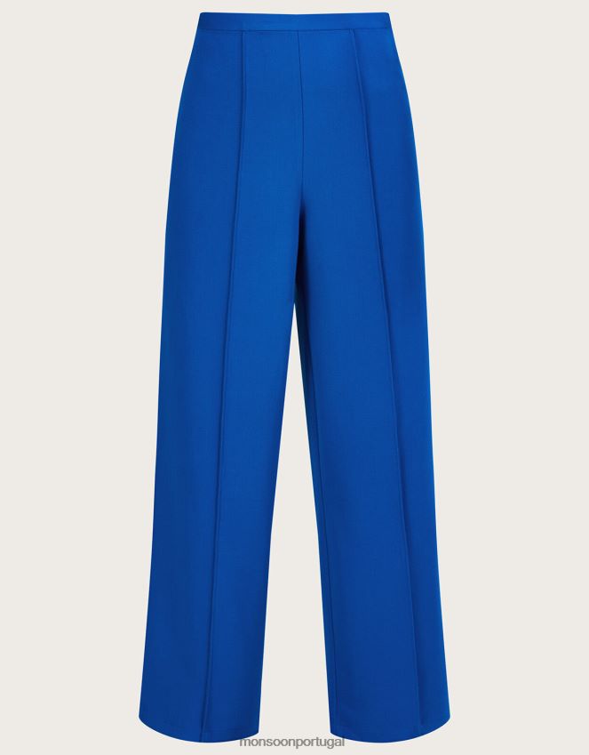 roupas calça larga lauren Monsoon mulheres azul RPLH8F728