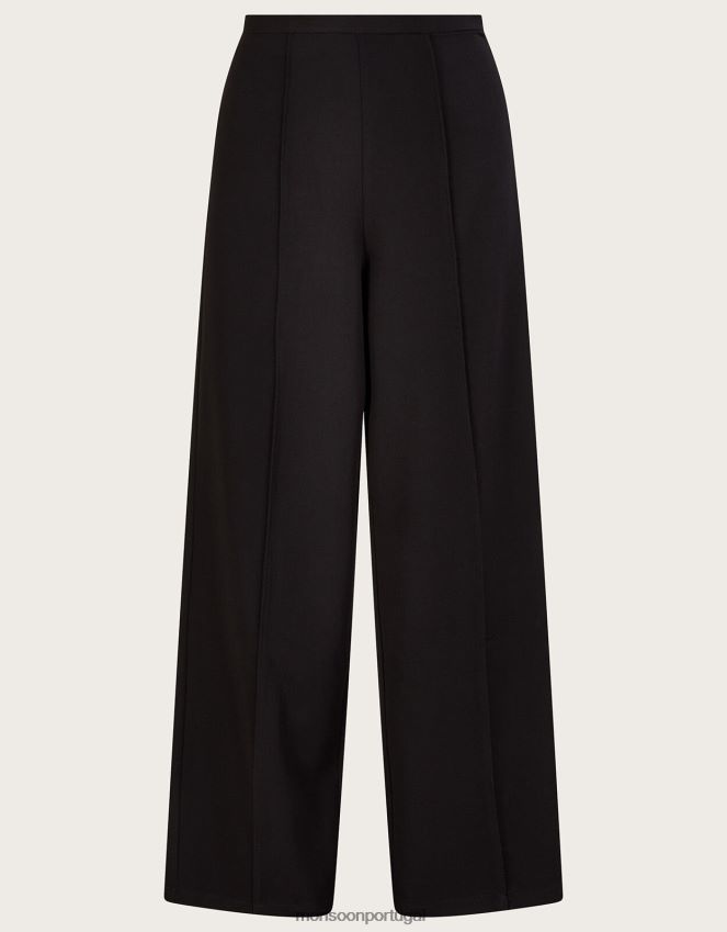 roupas calça larga lauren Monsoon mulheres preto RPLH8F263