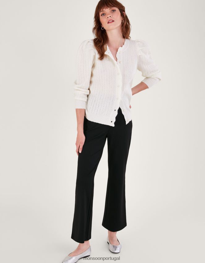 roupas calça petra ponte Monsoon mulheres preto RPLH8F117