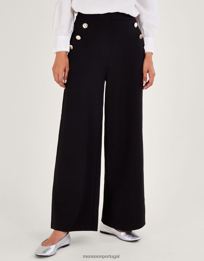 roupas calça priya ponte Monsoon mulheres preto RPLH8F36