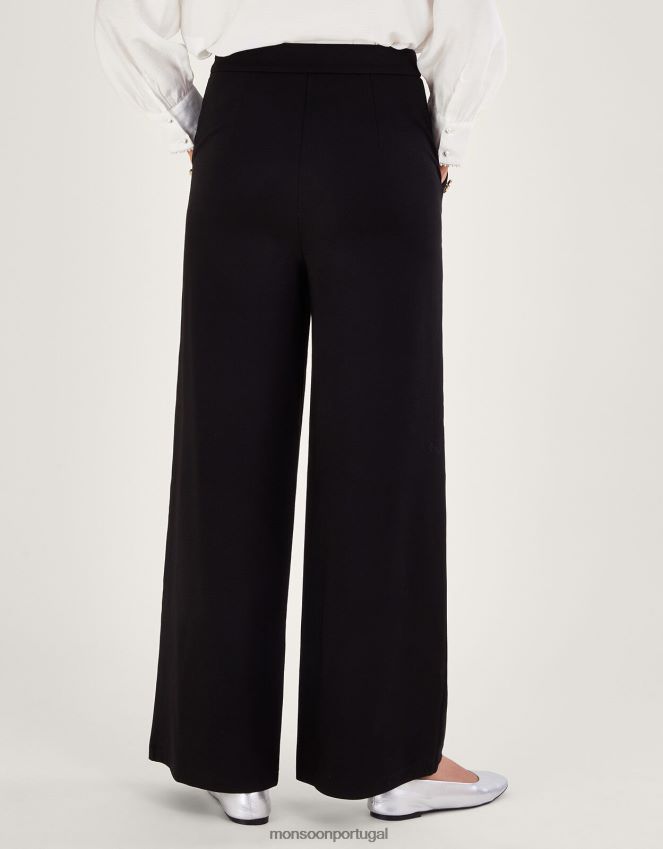 roupas calça priya ponte Monsoon mulheres preto RPLH8F36