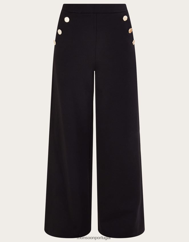 roupas calça priya ponte Monsoon mulheres preto RPLH8F36