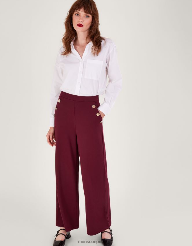 roupas calça priya ponte Monsoon mulheres vermelho (baga) RPLH8F84