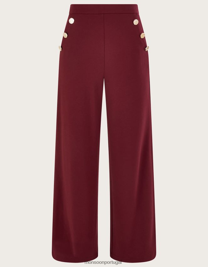 roupas calça priya ponte Monsoon mulheres vermelho (baga) RPLH8F84