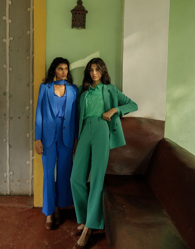 roupas calças madelyn Monsoon mulheres verde RPLH8F1051