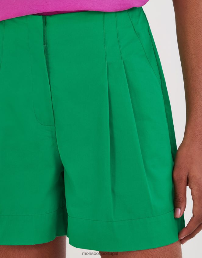 roupas short estruturado lilly Monsoon mulheres verde RPLH8F348