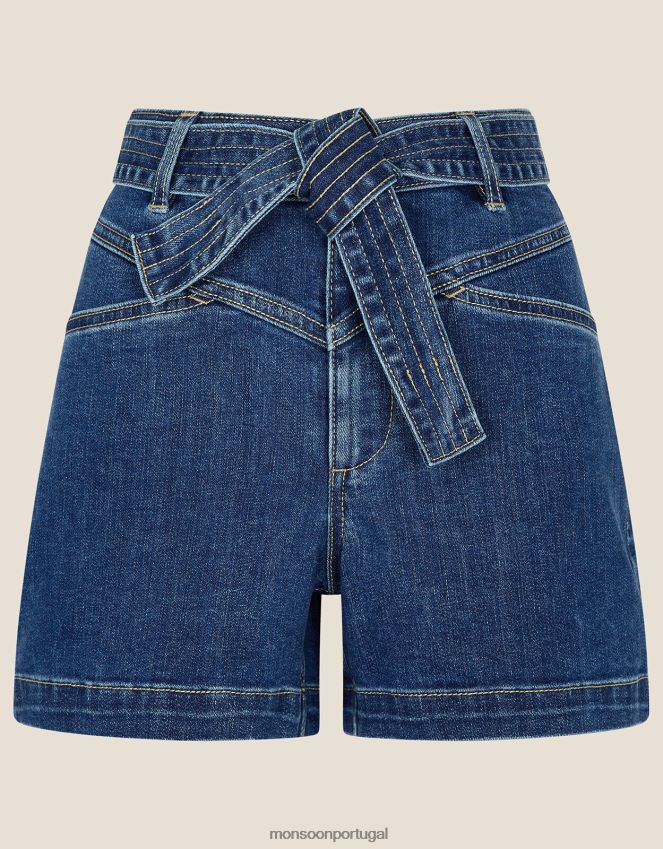 roupas shorts jeans cara Monsoon mulheres azul (azul jeans) RPLH8F1137