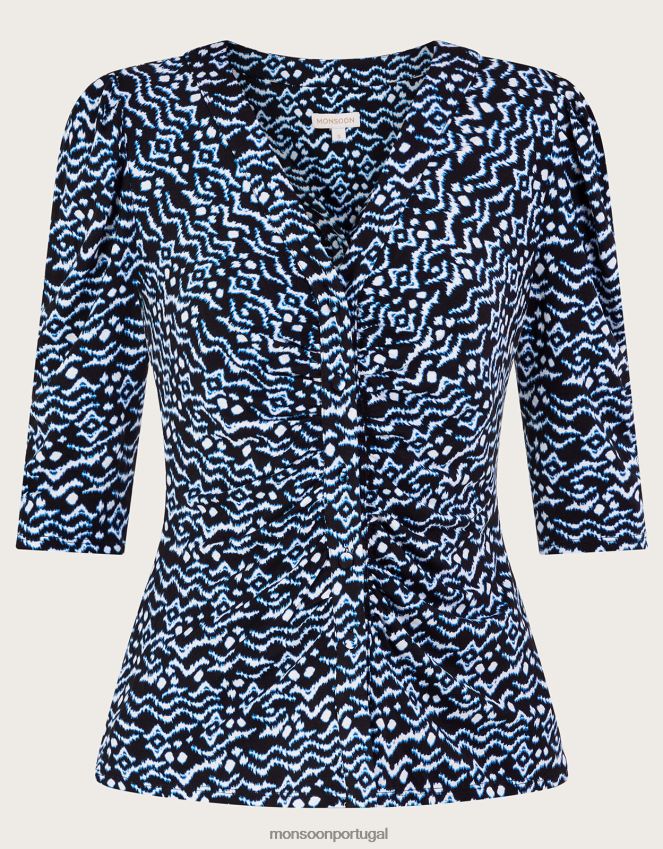 roupas blusa estampa gio Monsoon mulheres preto RPLH8F74